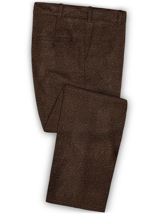 Arizo Brown Wool Pants - StudioSuits