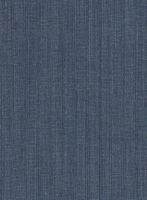 Aspen Stripe Powder Blue Wool Pants - StudioSuits