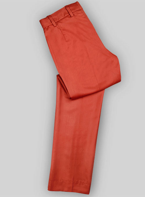 Azure Red Wool Pants - StudioSuits