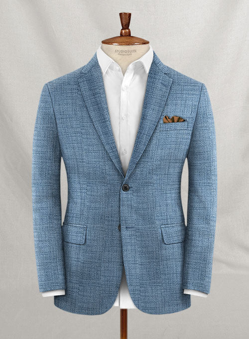 Bamboo Wool French Blue Jacket - StudioSuits