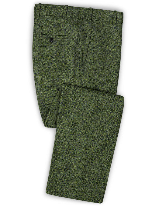 Basket Weave Green Tweed Suit - StudioSuits
