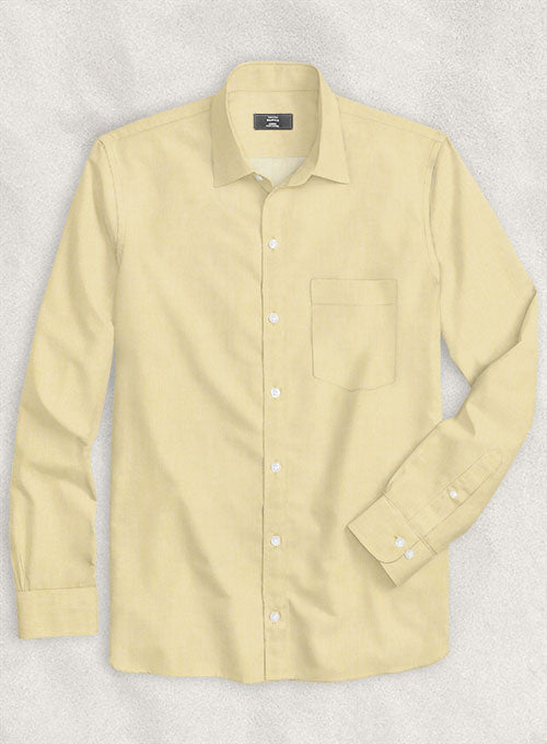 Beige Luxury Twill Shirt - StudioSuits