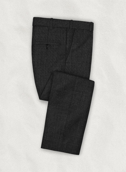Birdseye Wool Charcoal Pants - StudioSuits