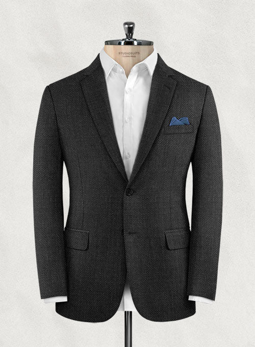 Birdseye Wool Charcoal Suit - StudioSuits