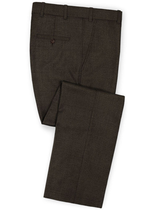 Birdseye Wool Brown Suit - StudioSuits