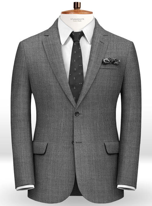 Birdseye Wool Gray Suit - StudioSuits
