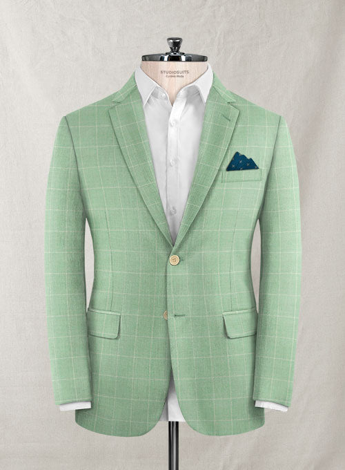 Biscay Green Wool Jacket - StudioSuits