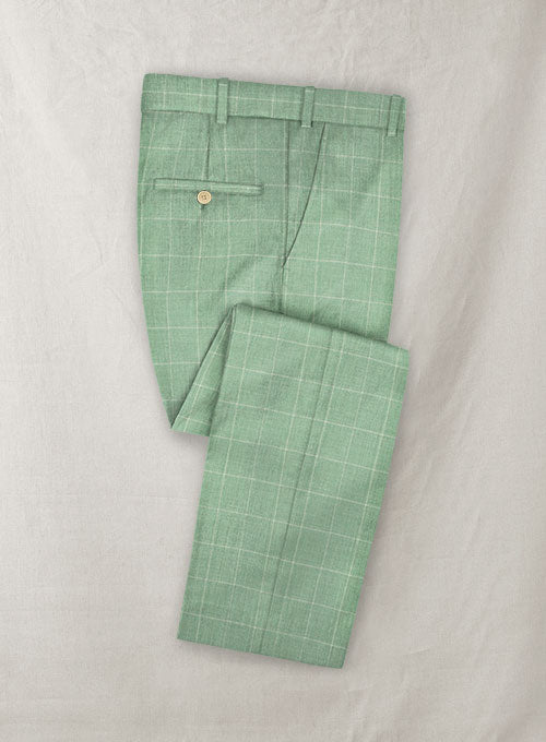 Biscay Green Wool Pants - StudioSuits