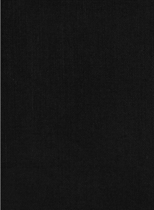 Black Cotton Linen Shirt - StudioSuits