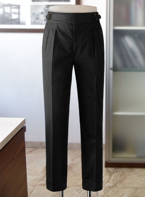 Black Chino Gurkha Trousers - StudioSuits