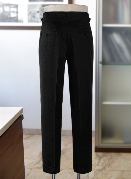 Black Chino Gurkha Trousers - StudioSuits