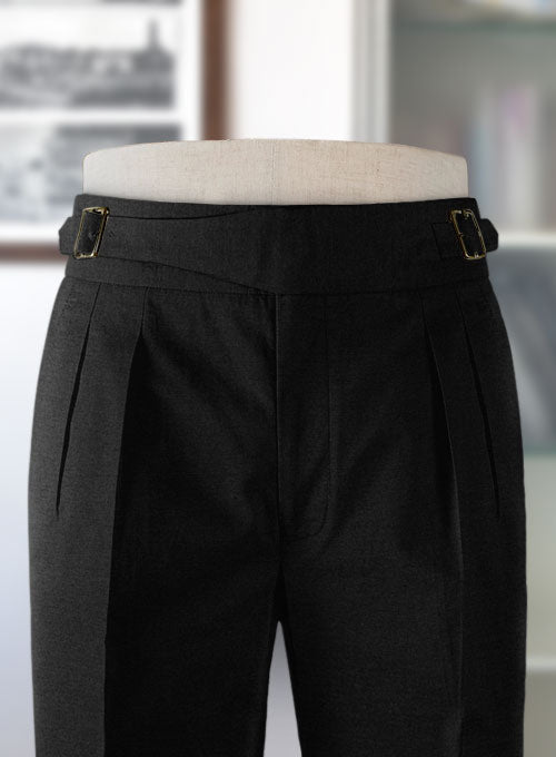 Black Chino Gurkha Trousers - StudioSuits