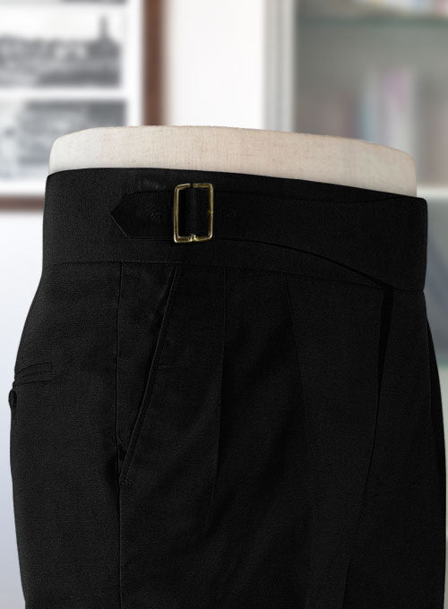 Black Chino Gurkha Trousers - StudioSuits