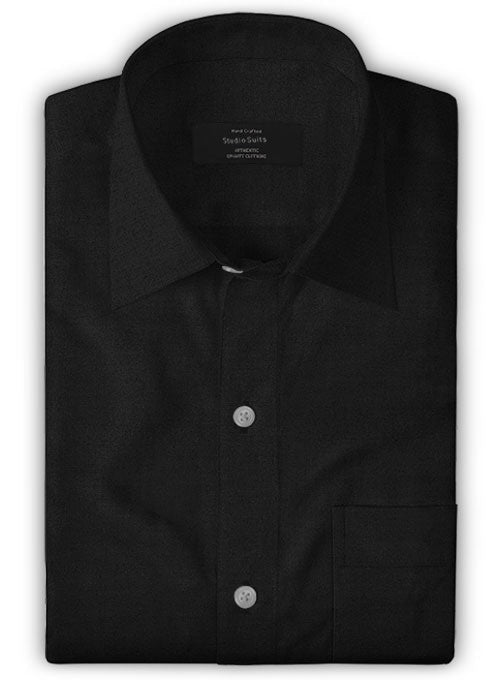Black Poplene Shirt - StudioSuits