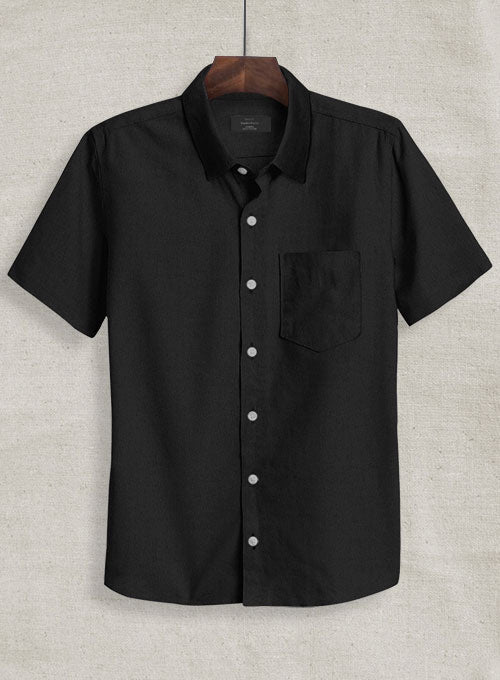 Black Stretch Poplene Shirt – StudioSuits