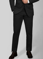 Black Cotton Power Stretch Chino Suit - StudioSuits