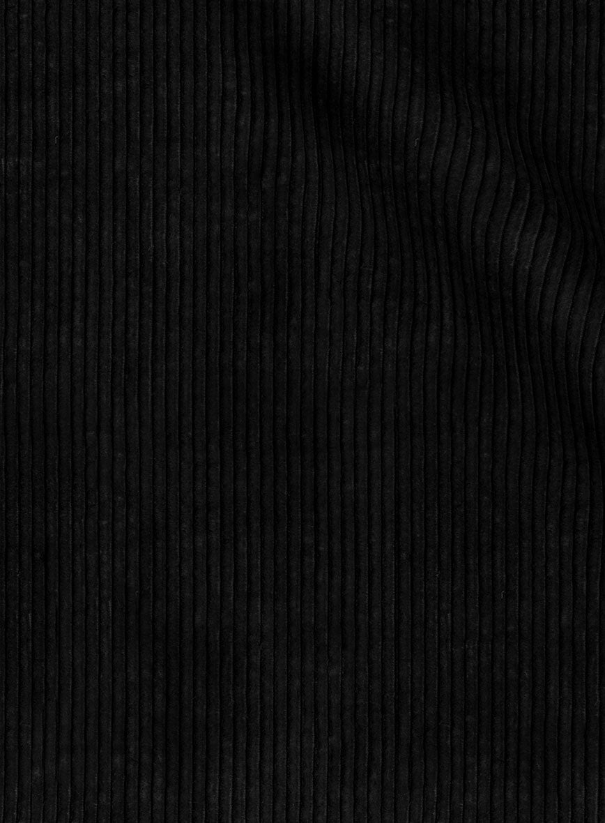 Black Thick Stretch Corduroy Jacket - StudioSuits