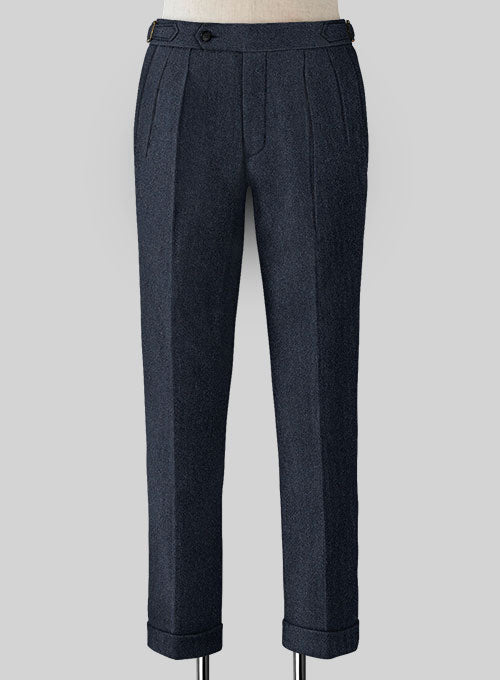 Blue Heavy Highland Tweed Trousers - StudioSuits