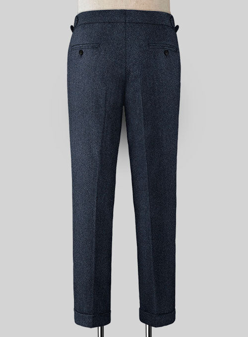 Blue Heavy Highland Tweed Trousers - StudioSuits
