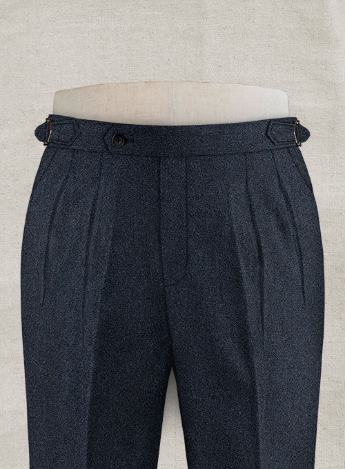 Blue Heavy Highland Tweed Trousers - StudioSuits