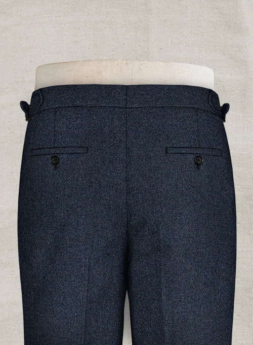 Blue Heavy Highland Tweed Trousers - StudioSuits