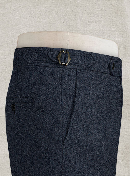 Blue Heavy Highland Tweed Trousers - StudioSuits