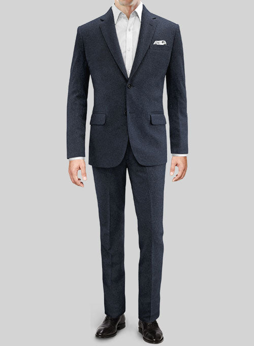 Blue Heavy Tweed Suit - StudioSuits