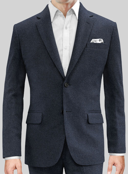 Blue Heavy Tweed Suit - StudioSuits