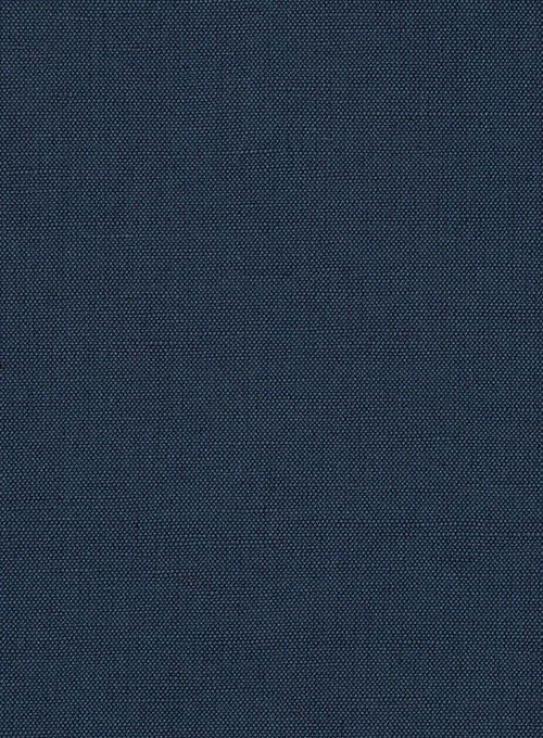 Washed Blue Safari Cotton Linen Pants - StudioSuits