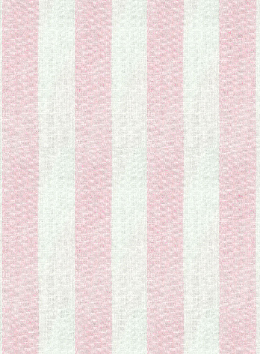 Blush Wide Stripe Linen Shirt - StudioSuits