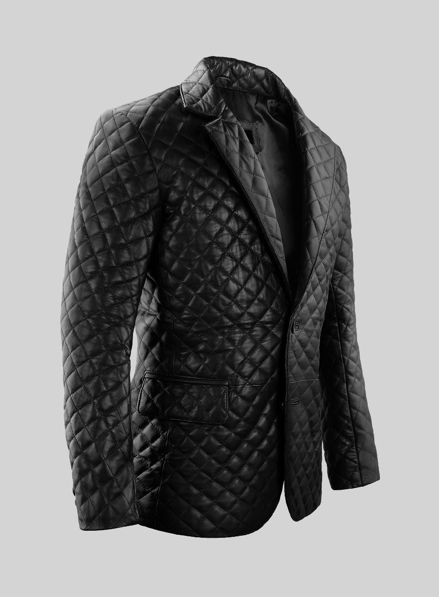 Bocelli Quilted Leather Blazer - StudioSuits