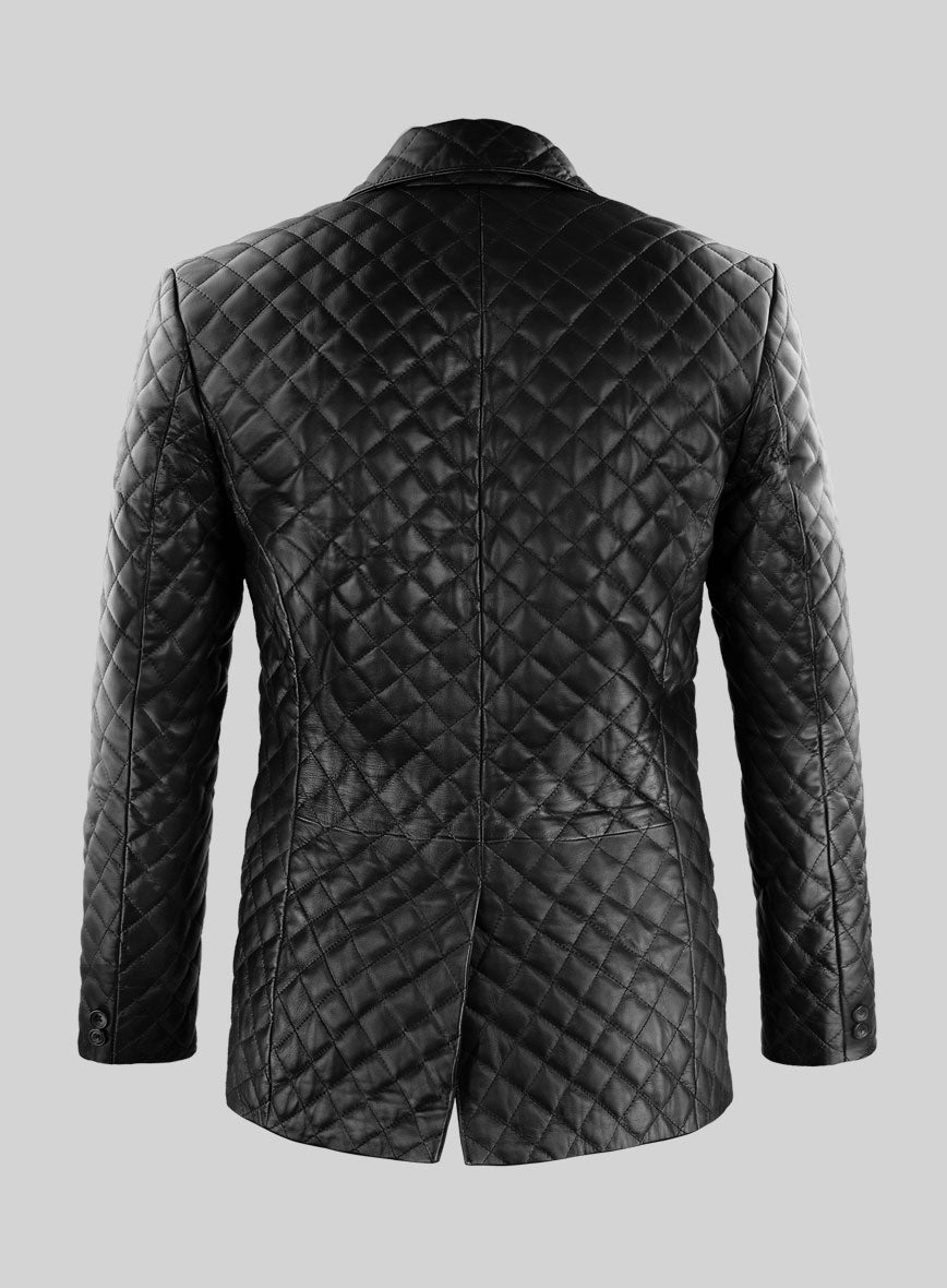 Bocelli Quilted Leather Blazer - StudioSuits