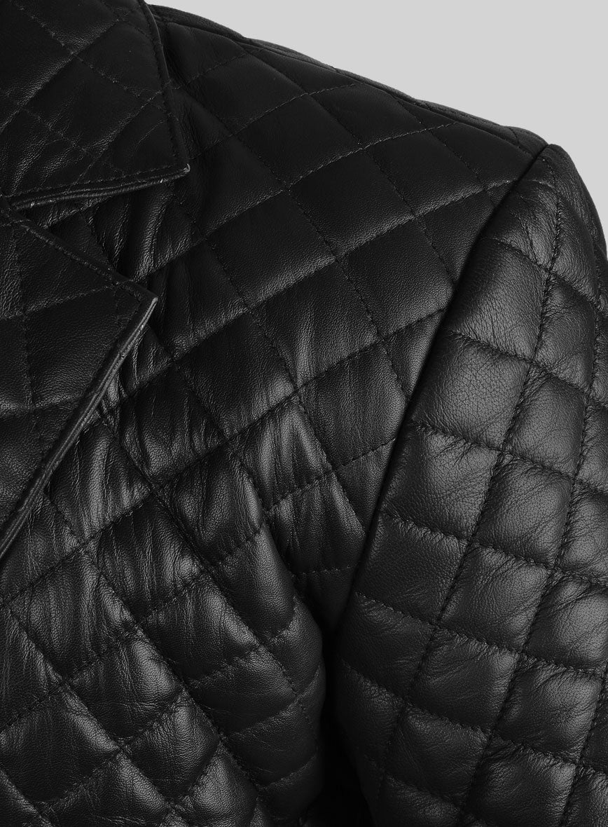 Bocelli Quilted Leather Blazer - StudioSuits