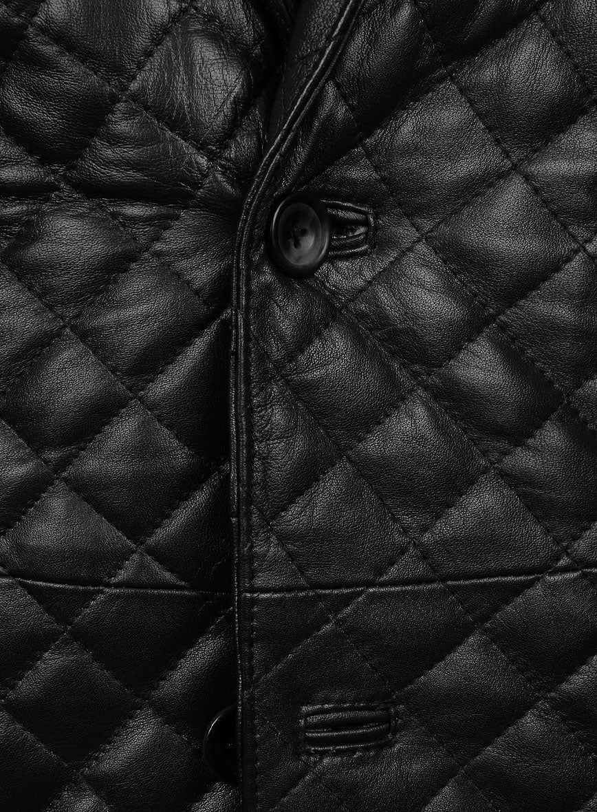 Bocelli Quilted Leather Blazer - StudioSuits