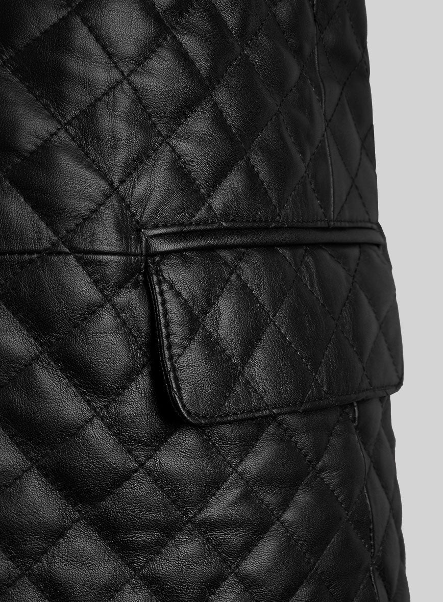 Bocelli Quilted Leather Blazer - StudioSuits