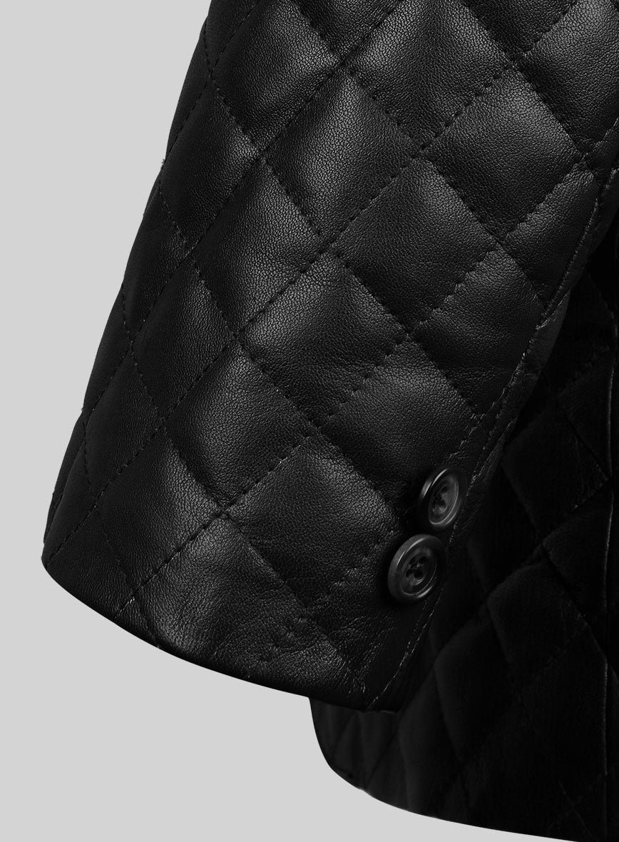 Bocelli Quilted Leather Blazer - StudioSuits