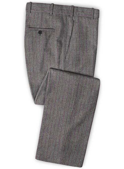 Bologna Tweed Gray Pants - StudioSuits
