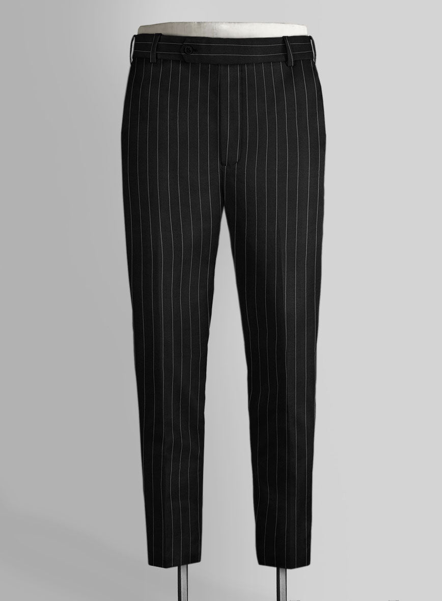 Bristol Black Rope Stripe Pants - StudioSuits