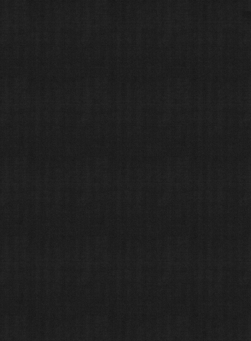 Bristol Black Herringbone Suit - StudioSuits