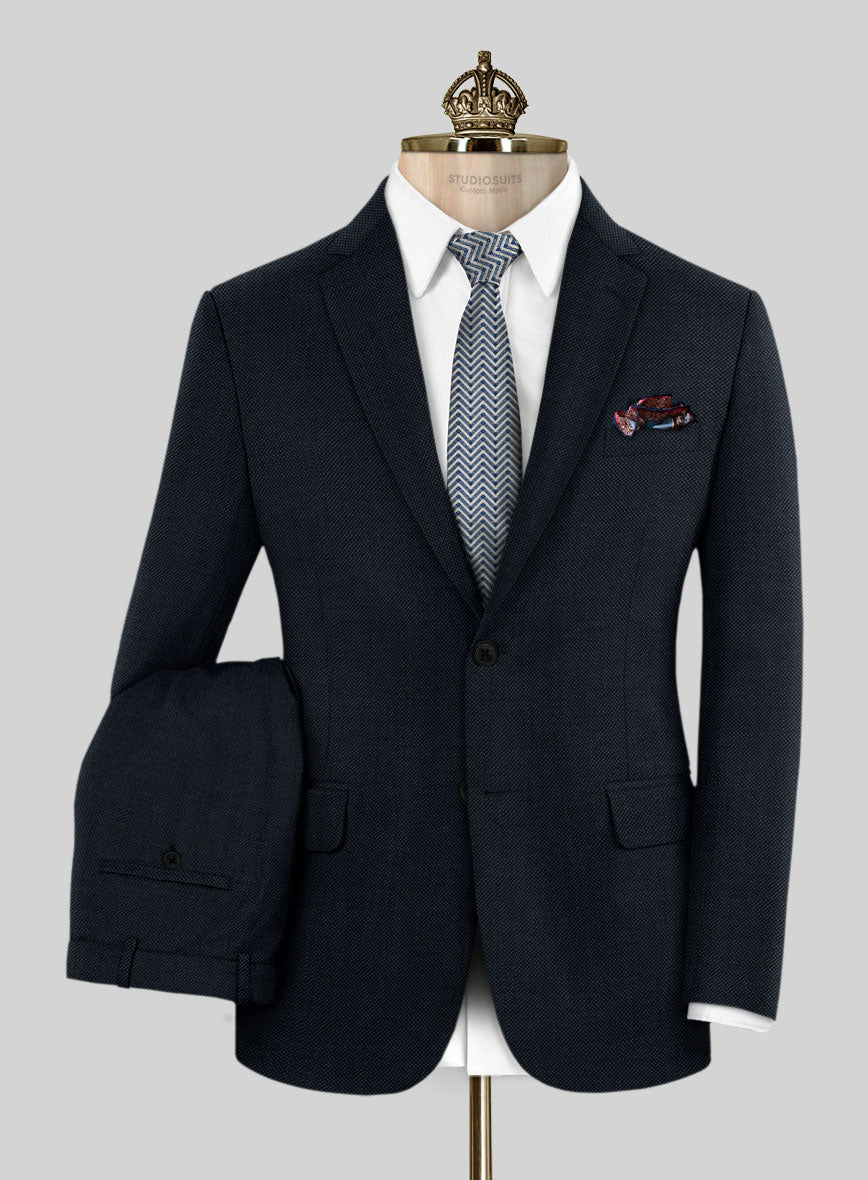 Bristol Blue Birdseye Suit - StudioSuits