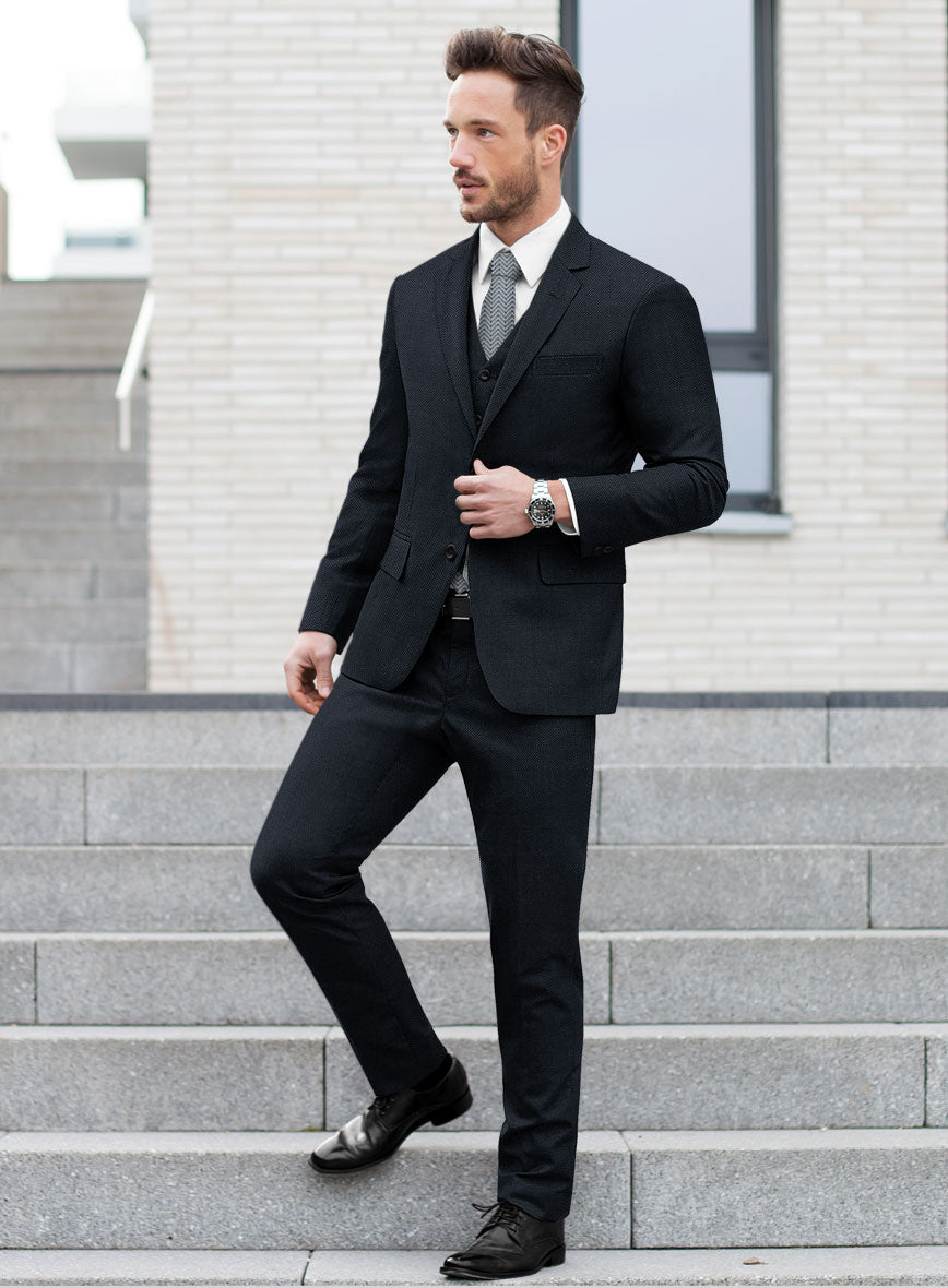 Bristol Blue Birdseye Suit - StudioSuits