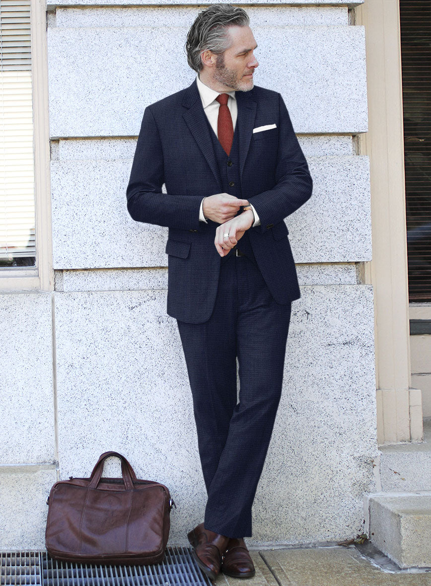 Bristol Blue Grid Suit - StudioSuits