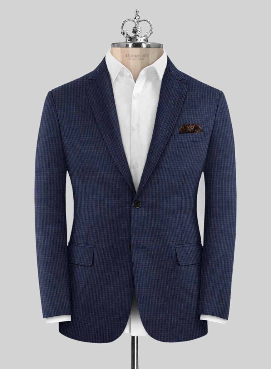 Bristol Blue Grid Suit - StudioSuits