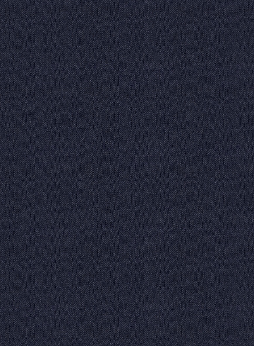 Bristol Blue Herringbone Pants - StudioSuits