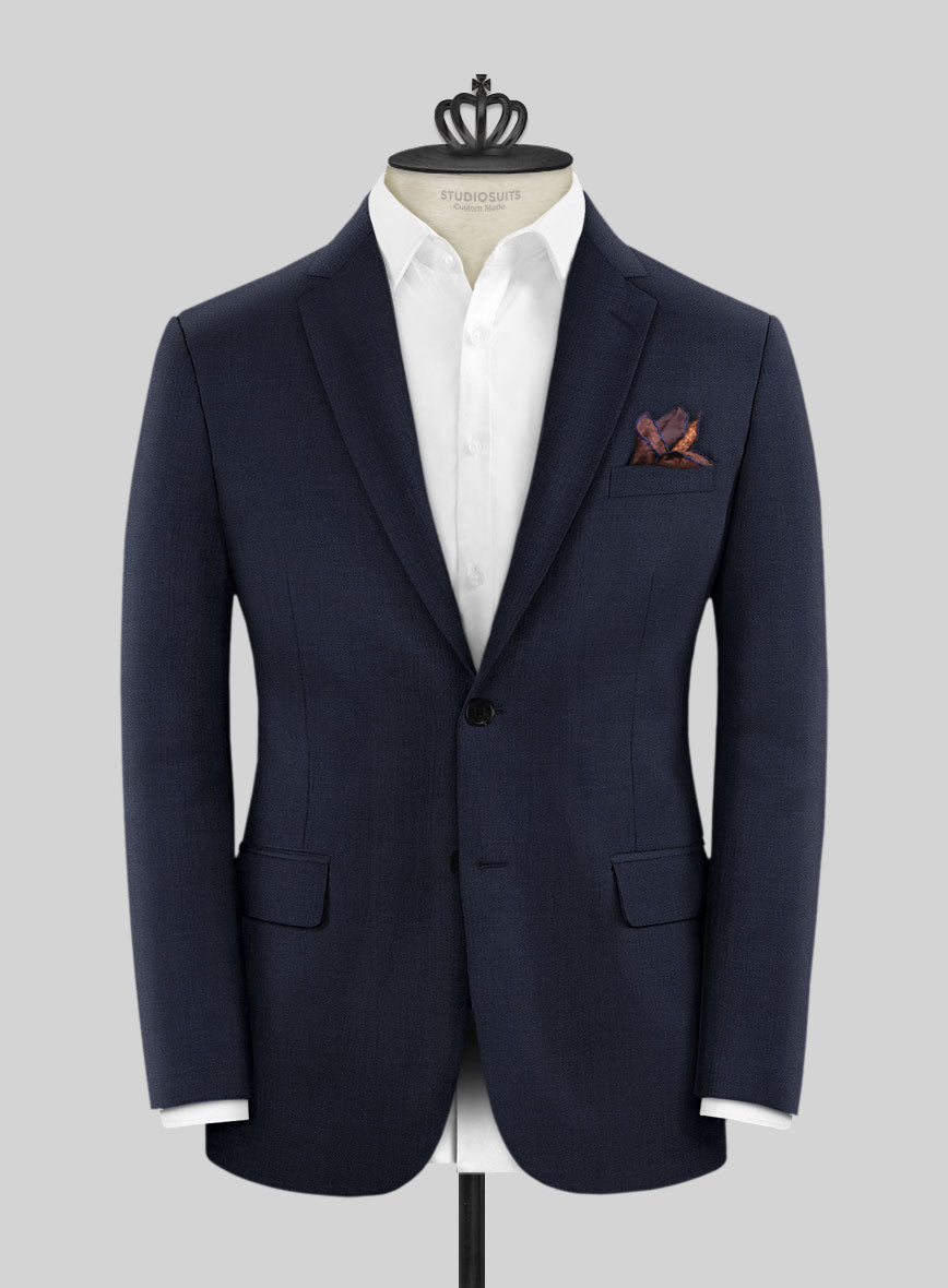 Bristol Blue Herringbone Suit - StudioSuits