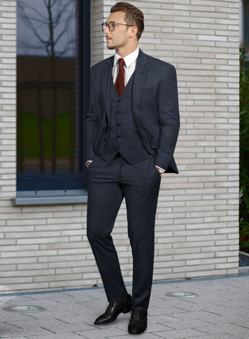 Bristol Blue Sharkskin Suit - StudioSuits