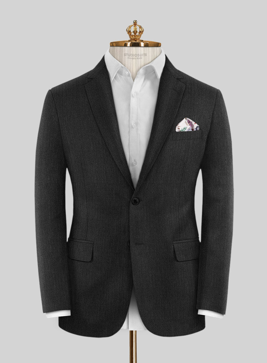 Bristol Charcoal Herringbone Jacket - StudioSuits
