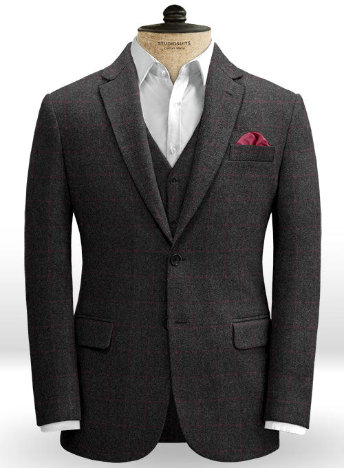 Briston Charcoal Tweed Jacket - StudioSuits