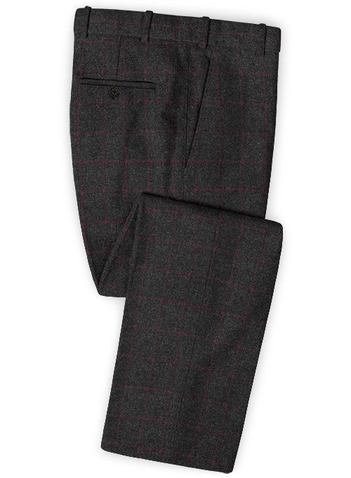 Briston Charcoal Tweed Pants - StudioSuits