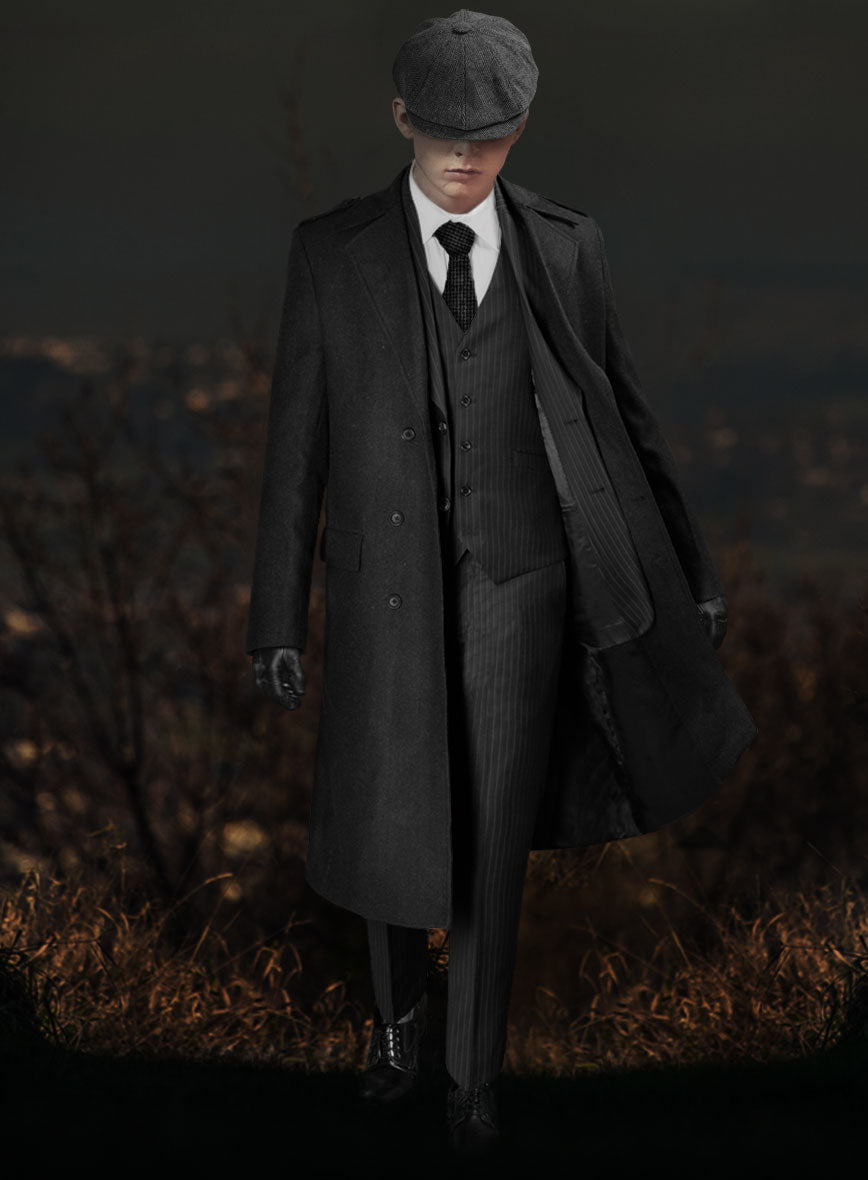 Thomas Shelby Peaky Blinders Charcoal Wool Suit - StudioSuits